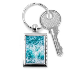 Tropical Blue Ocean Wave Key Chain (rectangle) by Jack14