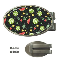 Watermelon Berry Patterns Pattern Money Clips (oval)  by Jancukart