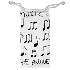 Music Is The Answer Phrase Concept Graphic Jewelry Bag by dflcprintsclothing