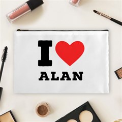 I Love Alan Cosmetic Bag (large) by ilovewhateva