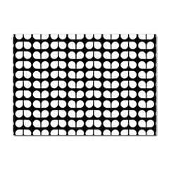 Black And White Leaf Pattern Sticker A4 (10 Pack) by GardenOfOphir