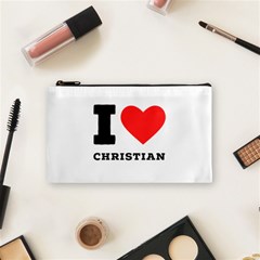 I Love Christian Cosmetic Bag (small) by ilovewhateva