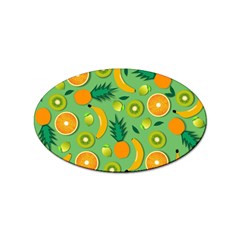 Fruit Tropical Pattern Design Art Sticker (oval) by danenraven