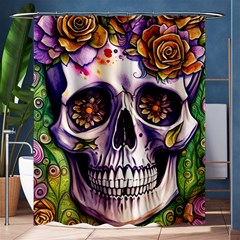 Gothic Sugar Skull Shower Curtain 60  X 72  (medium)  by GardenOfOphir