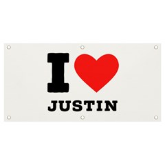 I Love Justin Banner And Sign 4  X 2  by ilovewhateva