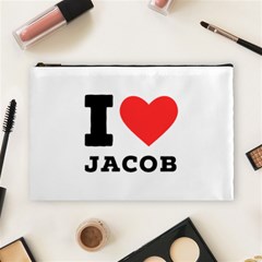 I Love Jacob Cosmetic Bag (large) by ilovewhateva