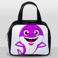 Purple Shark Fish Classic Handbag (one Side) by Semog4