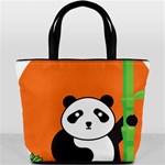 Panda Animal Orange Sun Nature Bucket Bag Back