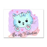 Cat Valentine-s Day Valentine Sticker A4 (10 pack) Front