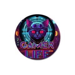 Gamer Life Magnet 3  (round) by minxprints