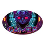 Gamer Life Oval Magnet Front