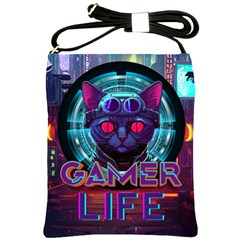 Gamer Life Shoulder Sling Bag by minxprints