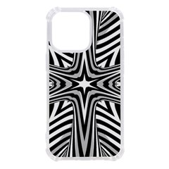 Fractal Star Mandala Black And White Iphone 13 Pro Tpu Uv Print Case by Semog4