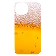 Beer Texture Liquid Bubbles Iphone 14 Black Uv Print Case by Semog4