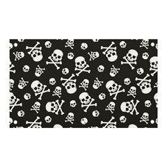 Skull Crossbones Seamless Pattern Holiday-halloween-wallpaper Wrapping Packing Backdrop Banner And Sign 5  X 3  by Ravend