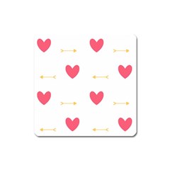 Hearts-36 Square Magnet by nateshop