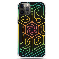 Circuit Hexagonal Geometric Pattern Background Pattern Iphone 12 Pro Max Tpu Uv Print Case by Jancukart