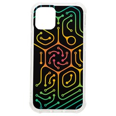 Circuit Hexagonal Geometric Pattern Background Pattern Iphone 12 Mini Tpu Uv Print Case	 by Jancukart