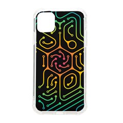 Circuit Hexagonal Geometric Pattern Background Pattern Iphone 11 Tpu Uv Print Case by Jancukart