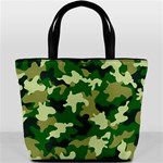 Green Military Background Camouflage Bucket Bag Back