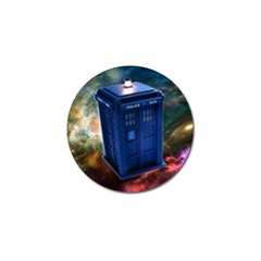 The Police Box Tardis Time Travel Device Used Doctor Who Golf Ball Marker by Semog4