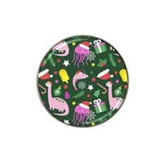 Colorful Funny Christmas Pattern Hat Clip Ball Marker (4 Pack) by Semog4