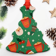 Colorful Funny Christmas Pattern Christmas Tree Ornament (two Sides) by Semog4