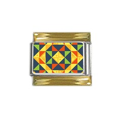 Background Geometric Color Gold Trim Italian Charm (9mm) by Semog4