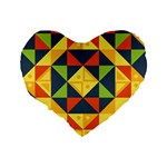 Background Geometric Color Standard 16  Premium Flano Heart Shape Cushions Back