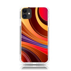 Abstract Colorful Background Wavy Iphone 11 Tpu Uv Print Case by Semog4