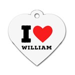 I love william Dog Tag Heart (Two Sides) Front