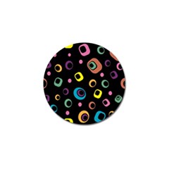 Abstract-background-retro-60s-70s Golf Ball Marker by Semog4