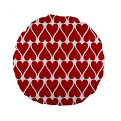 Hearts-pattern-seamless-red-love Standard 15  Premium Flano Round Cushions by Semog4