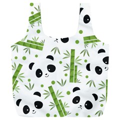 Giant Panda Bear Green Bamboo Full Print Recycle Bag (xxxl) by Salman4z