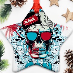 That Cool Graffiti Skull Ornament (star) by Salman4z