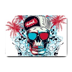 That Cool Graffiti Skull Small Doormat by Salman4z