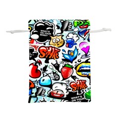 Graffiti Art Cartoon Comic Lightweight Drawstring Pouch (m) by Salman4z