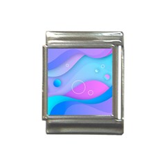 Colorful Blue Purple Wave Italian Charm (13mm) by Salman4z