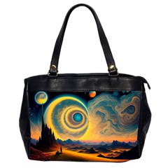 Surrealist Fantasy Dream Moon Space Oversize Office Handbag (2 Sides) by Jancukart