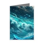 Thunderstorm Tsunami Tidal Wave Ocean Waves Sea Mini Greeting Card Left