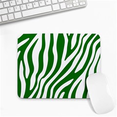 Dark Green Zebra Vibes Animal Print Small Mousepad by ConteMonfrey