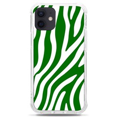 Dark Green Zebra Vibes Animal Print Iphone 12 Mini Tpu Uv Print Case	 by ConteMonfrey