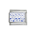 Blue Classy Tulips Italian Charm (9mm) Front