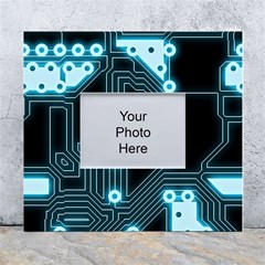 A Completely Seamless Background Design Circuitry White Wall Photo Frame 5  X 7  by Amaryn4rt