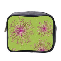 Dandelion Flower Background Nature Flora Drawing Mini Toiletries Bag (two Sides) by Uceng