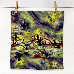 Abstract Arts Psychedelic Art Experimental Face Towel by Uceng