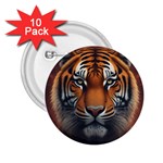 Tiger Animal Feline Predator Portrait Carnivorous 2.25  Buttons (10 pack)  Front