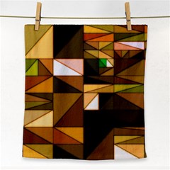 Abstract Experimental Geometric Shape Pattern Face Towel by Uceng