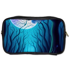 Blue Forrest Jungle,tree Trees Nature Landscape Toiletries Bag (two Sides) by Uceng