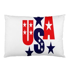 Usa Stars Fourth Of July Symbol America Usa Stars Pillow Case (two Sides) by Wegoenart